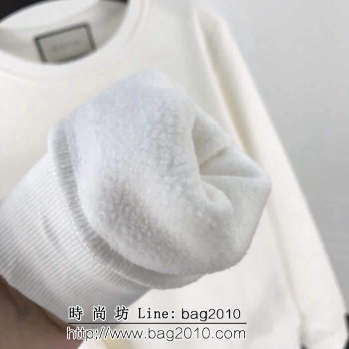 Gucci古奇 18ss秋冬新款衛衣 背後印花 兔子裝飾圖案 定制純棉加絨面料 高版本男女同款 ydi2052